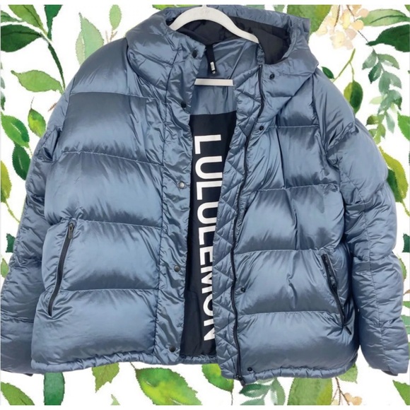 Lululemon GOOSE DOWN Wunder Puff Jacket Blue Sz 8 - Picture 3 of 13